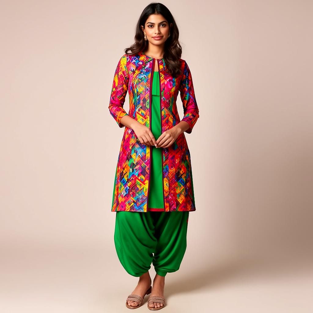 Phulkari Jacket Set